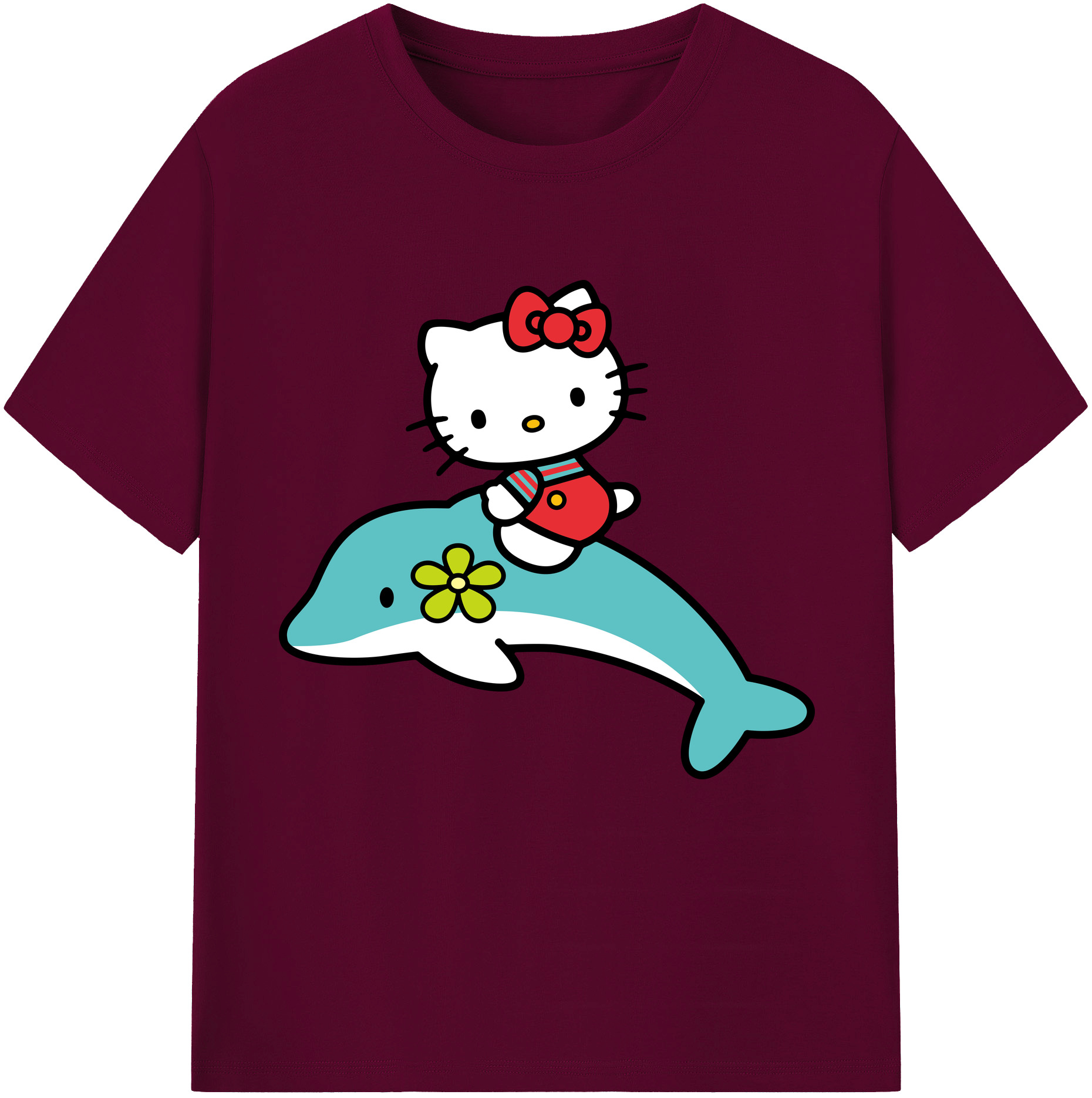 （画像用） Hello Kitty ハローキティ レディースカジュアルプリントTシャツ（綿100％）